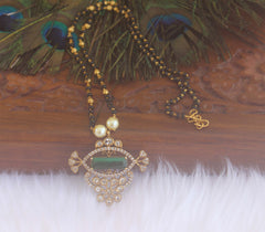 Designer Black Beads Necklace T2192