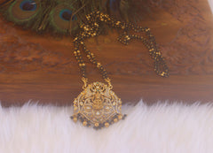 Temple Long Black Beads Necklace T2183