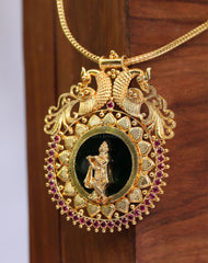 peacock krishna kerala style necklace Tanvi1180