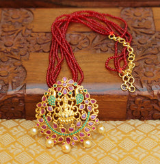 Gold Plated Temple Handmade Beads Necklace T2298