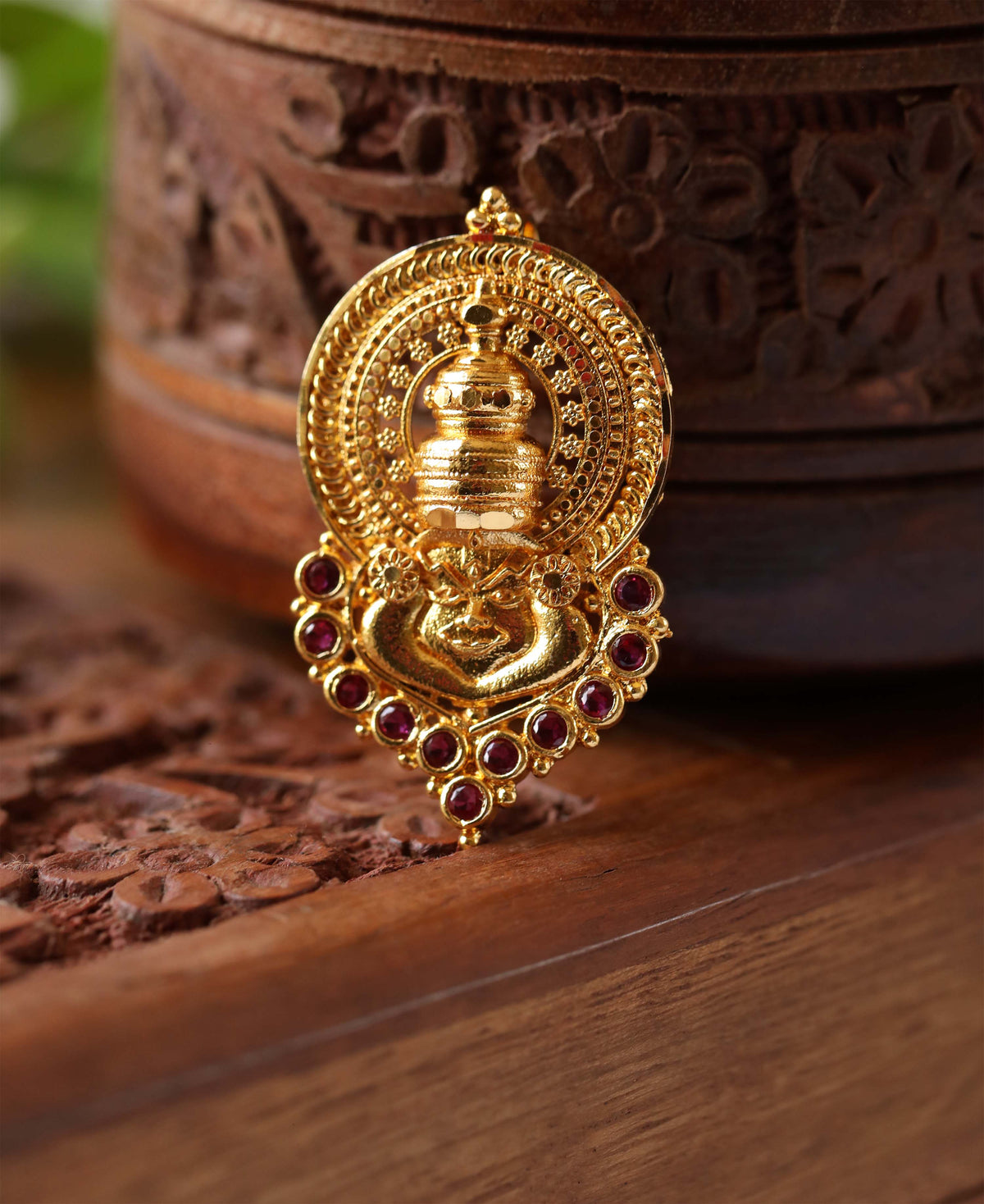 Designer micro plated kathakali pendant Tanvi111