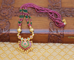 Multi Color Handmade Beads Necklace T2253