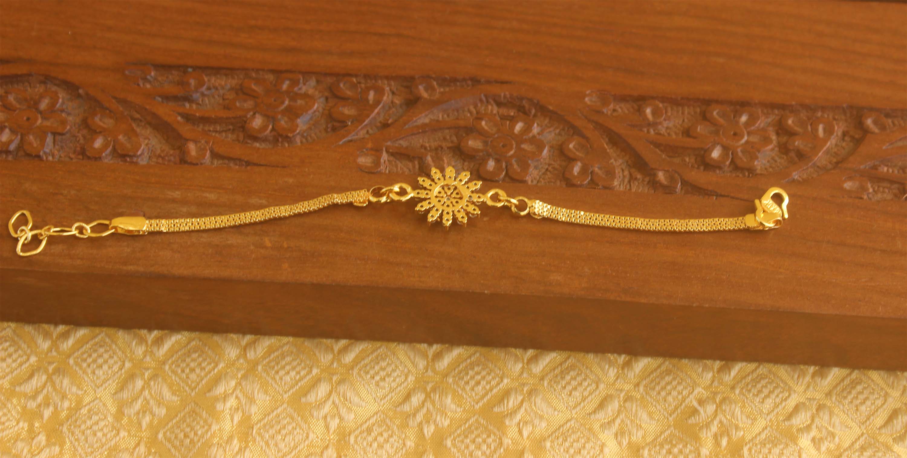 Designer Gold plated hand chain Tanvi46
