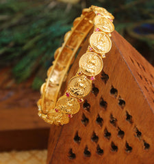Kerala Style Gold Plated Temple Bangle T2391