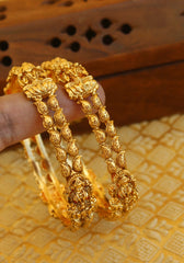 Matte Finish Temple Lakshmi Bangles T2996