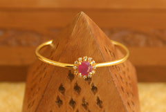 Ruby gold plated kada Tanvi55