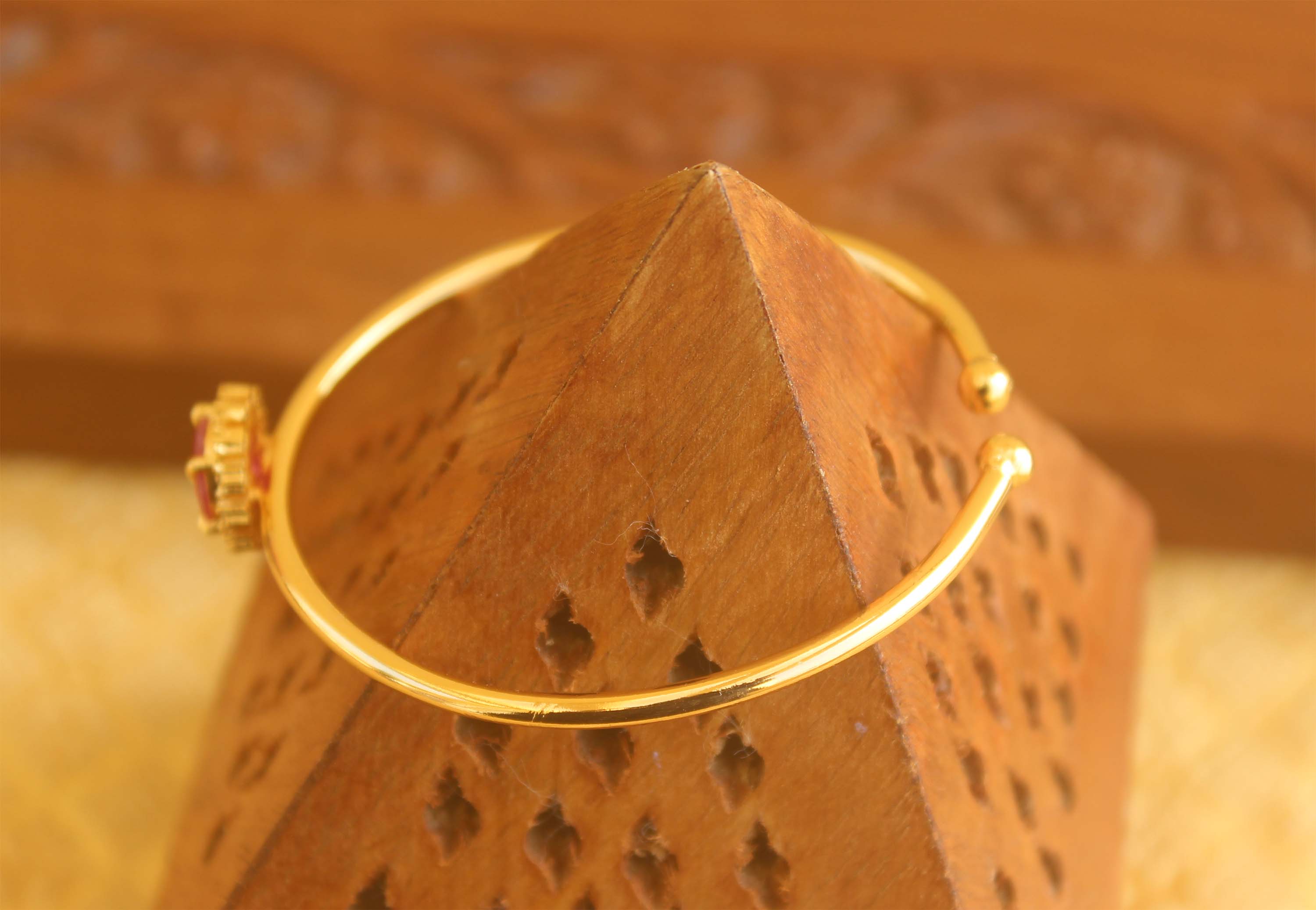Ruby gold plated kada Tanvi55