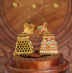 Temple Meenakari Gopuram Earrings Tanvi1137