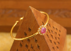 Ruby gold plated kada Tanvi55