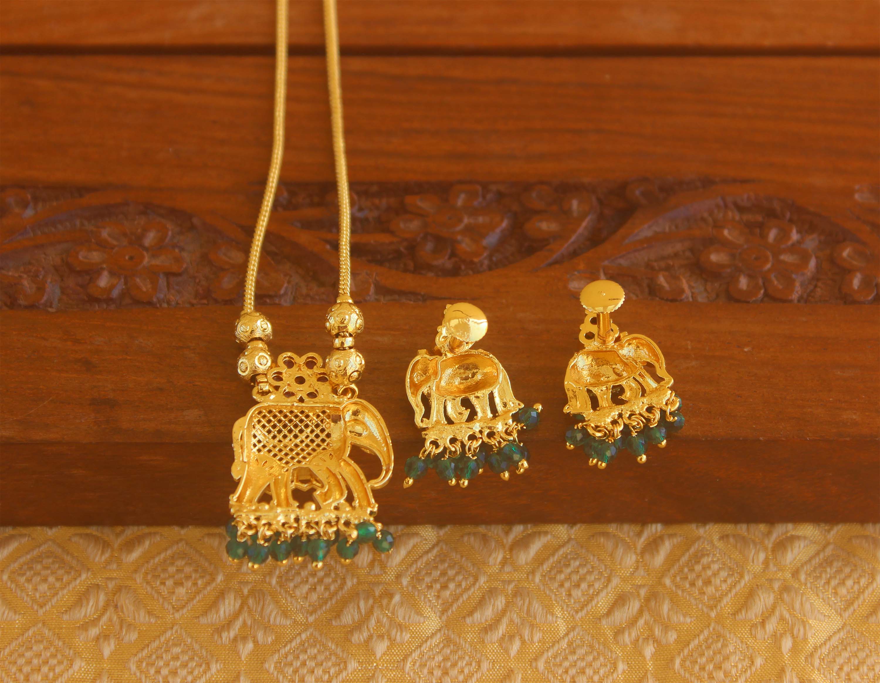 Designer Elephant necklace set  Tanvi104