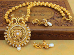 Gold Plated Peacock Handmade Necklace Set T2612