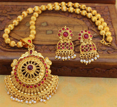 Handmade Gold Plated Peacock Necklace Set T2613