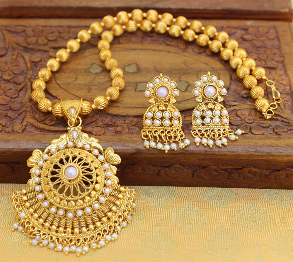 Handmade Gold Plated Peacock Necklace Set T2614
