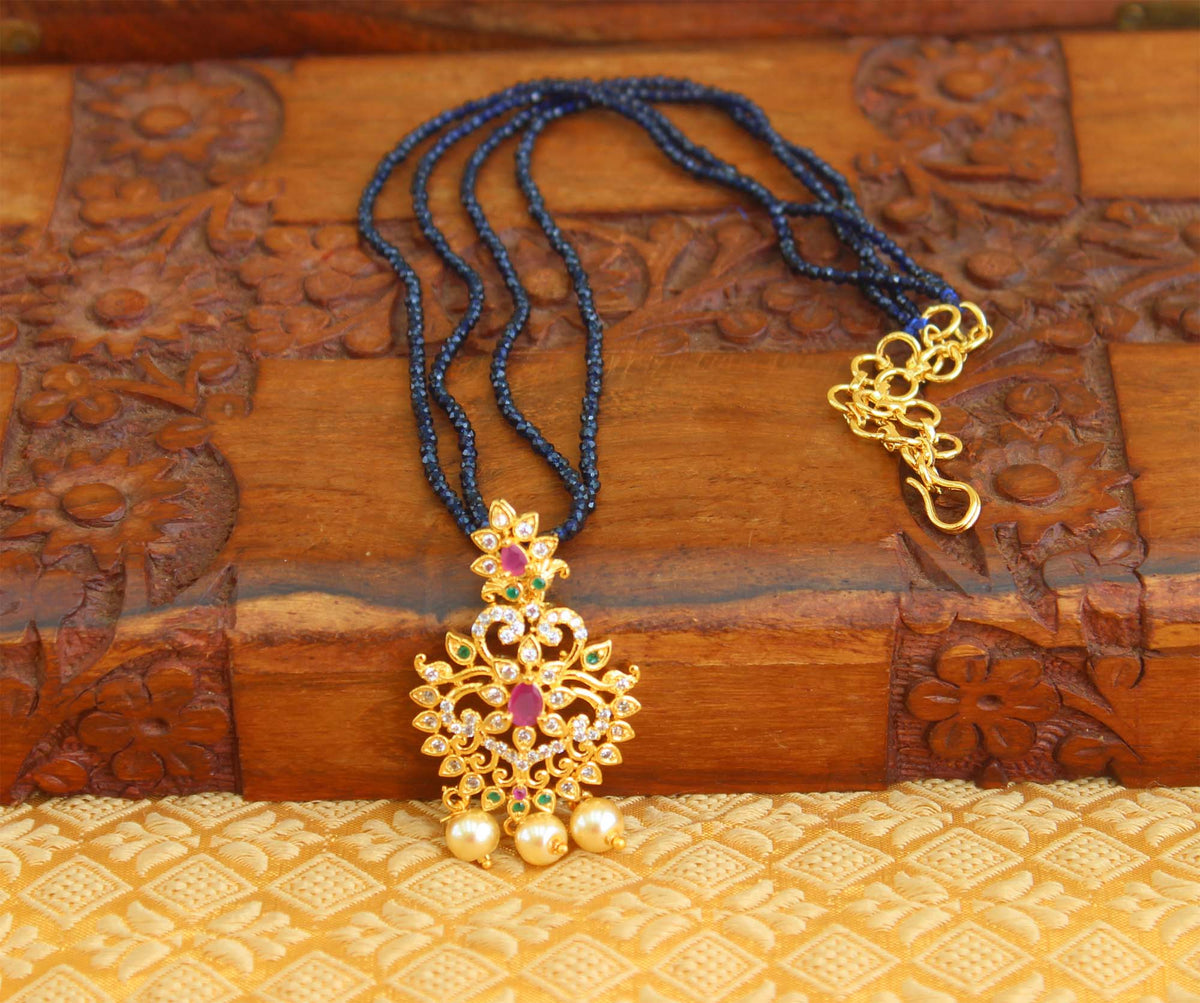 Gold Plated Handmade Beads Necklace T2313