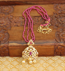 Gold Plated Peacock Beads Necklace T2324
