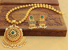 Handmade Gold Plated Peacock Necklace Set T2616