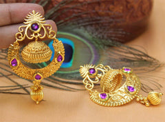 Gold Plated Stylish Jhumka Earrings T2519