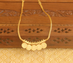 Gold plated kasu coin necklace Tanvi57