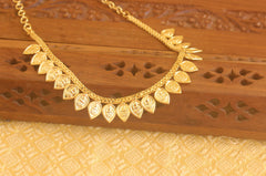 Gold plated kasu coin necklace Tanvi58