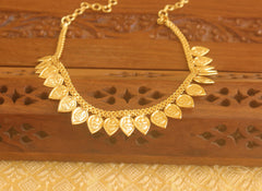 Gold plated kasu coin necklace Tanvi58