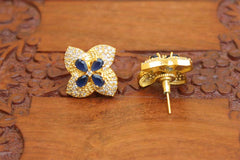 Gold Plated Studs Stone Earrings T2422