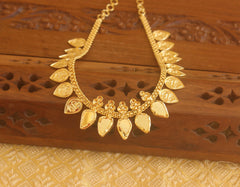 Gold plated Palakka kasu coin necklace Tanvi61