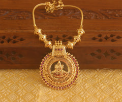 Gold plated Ruby temple necklace Tanvi62