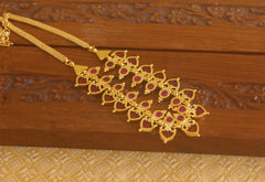Gold plated palakka  pink necklace Tanvi66