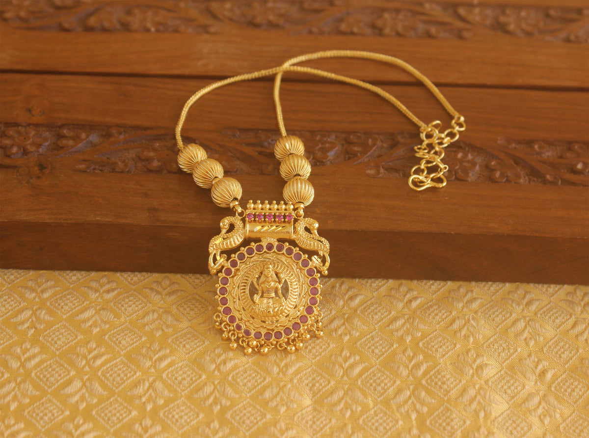 Gold plated temple necklace Tanvi68