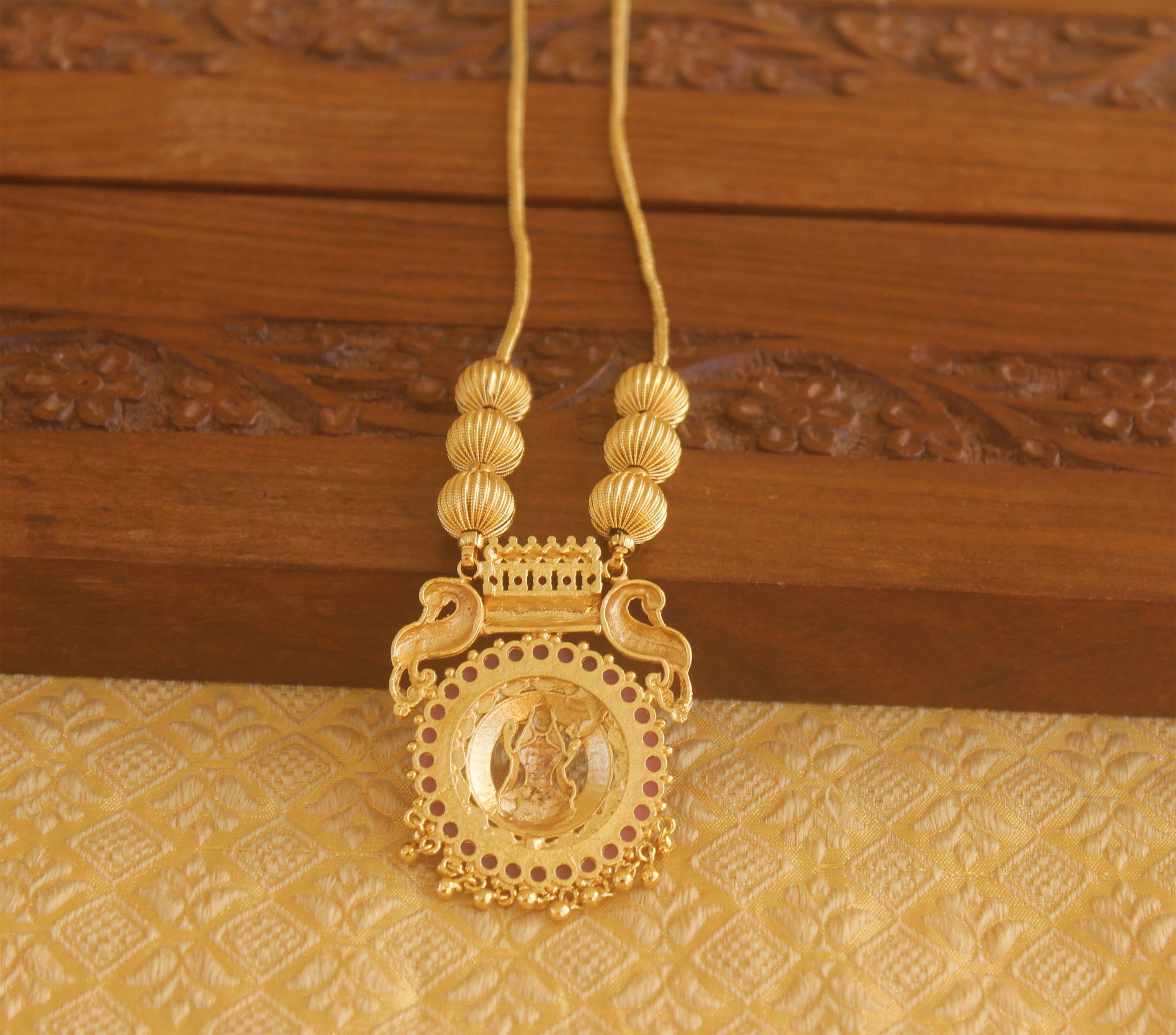 Gold plated temple necklace Tanvi68