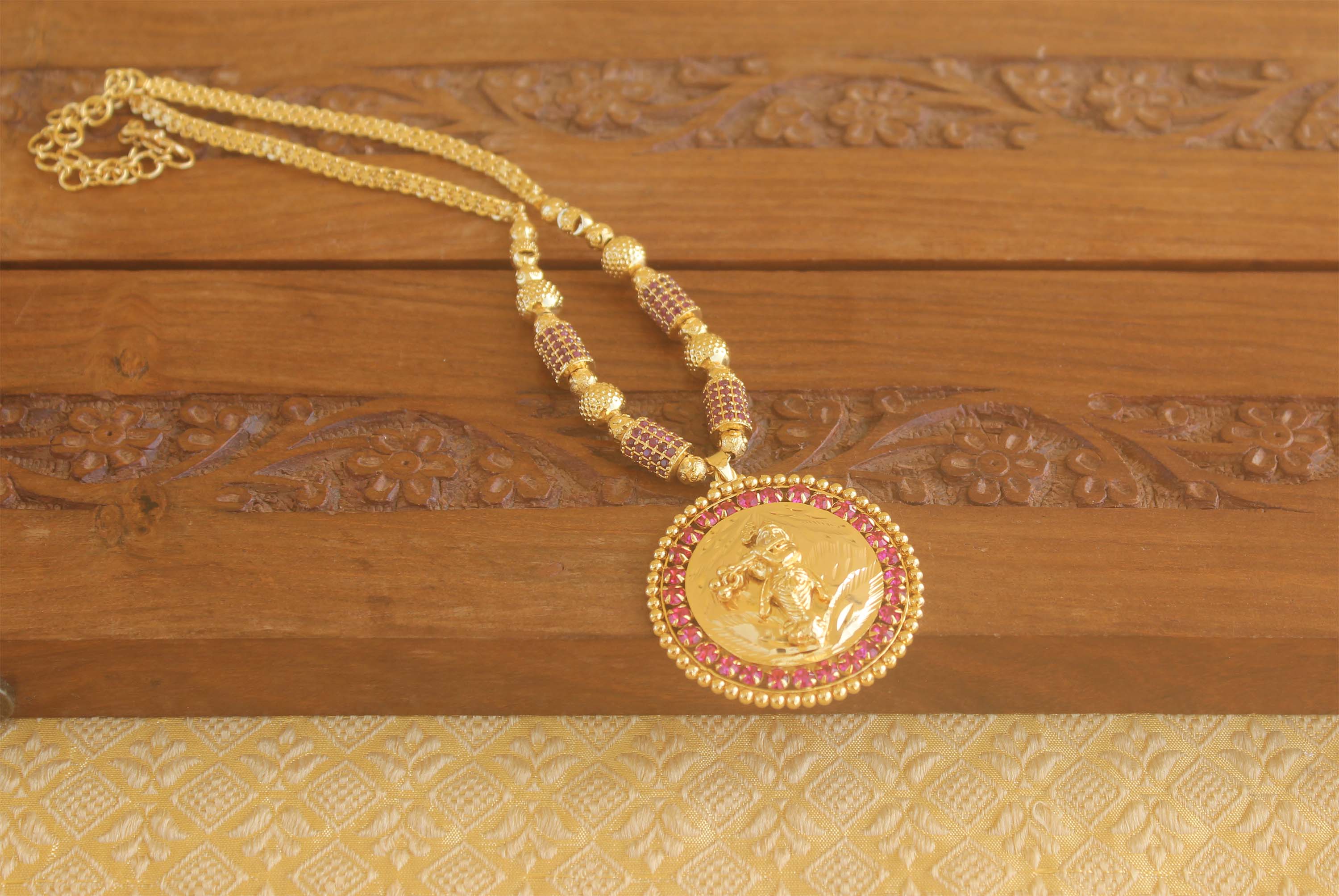 Gold plated temple necklace Tanvi69