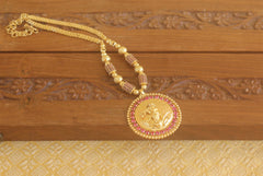 Gold plated temple necklace Tanvi69