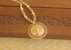Gold plated temple necklace Tanvi69