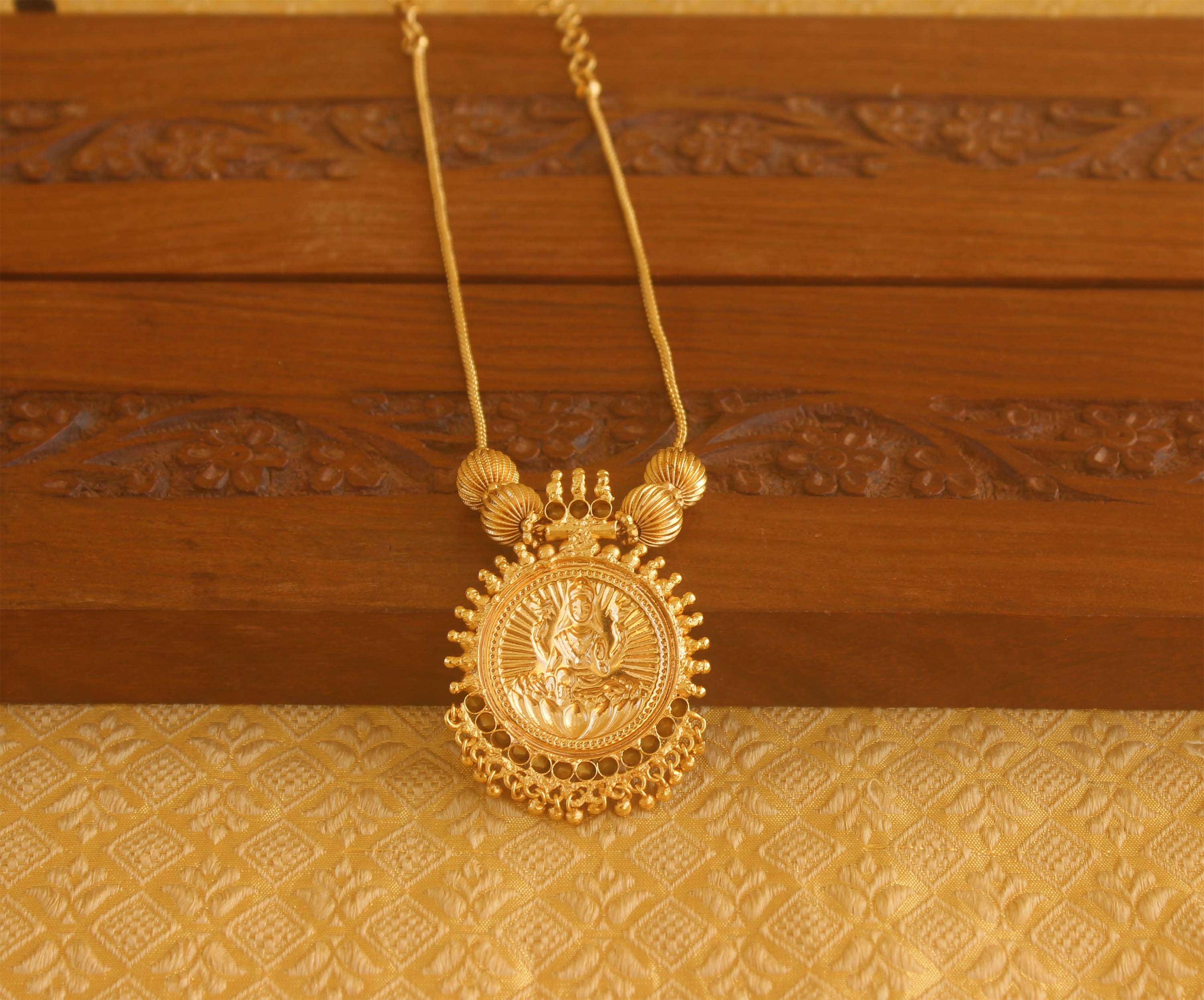 Gold plated temple necklace Tanvi70