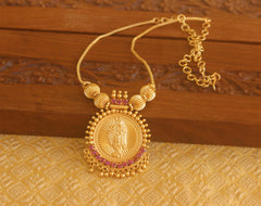 Gold plated temple krishna necklace Tanvi71