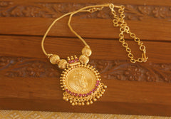 Gold plated temple krishna necklace Tanvi71