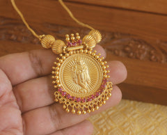 Gold plated temple krishna necklace Tanvi71