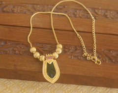 Designer palakka gold plated necklace Tanvi79