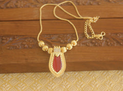 Designer palakka gold plated necklace Tanvi81