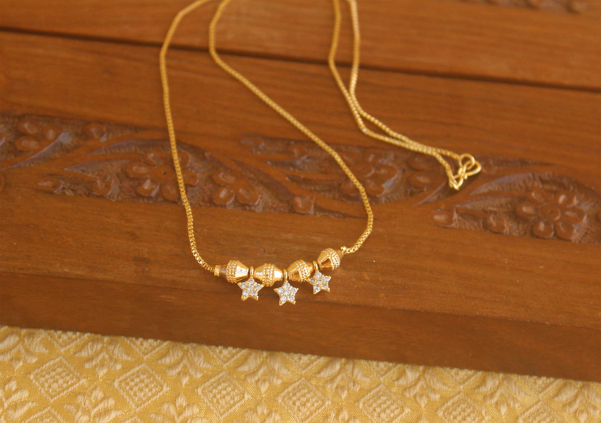 Gold plated stone necklace Tanvi82