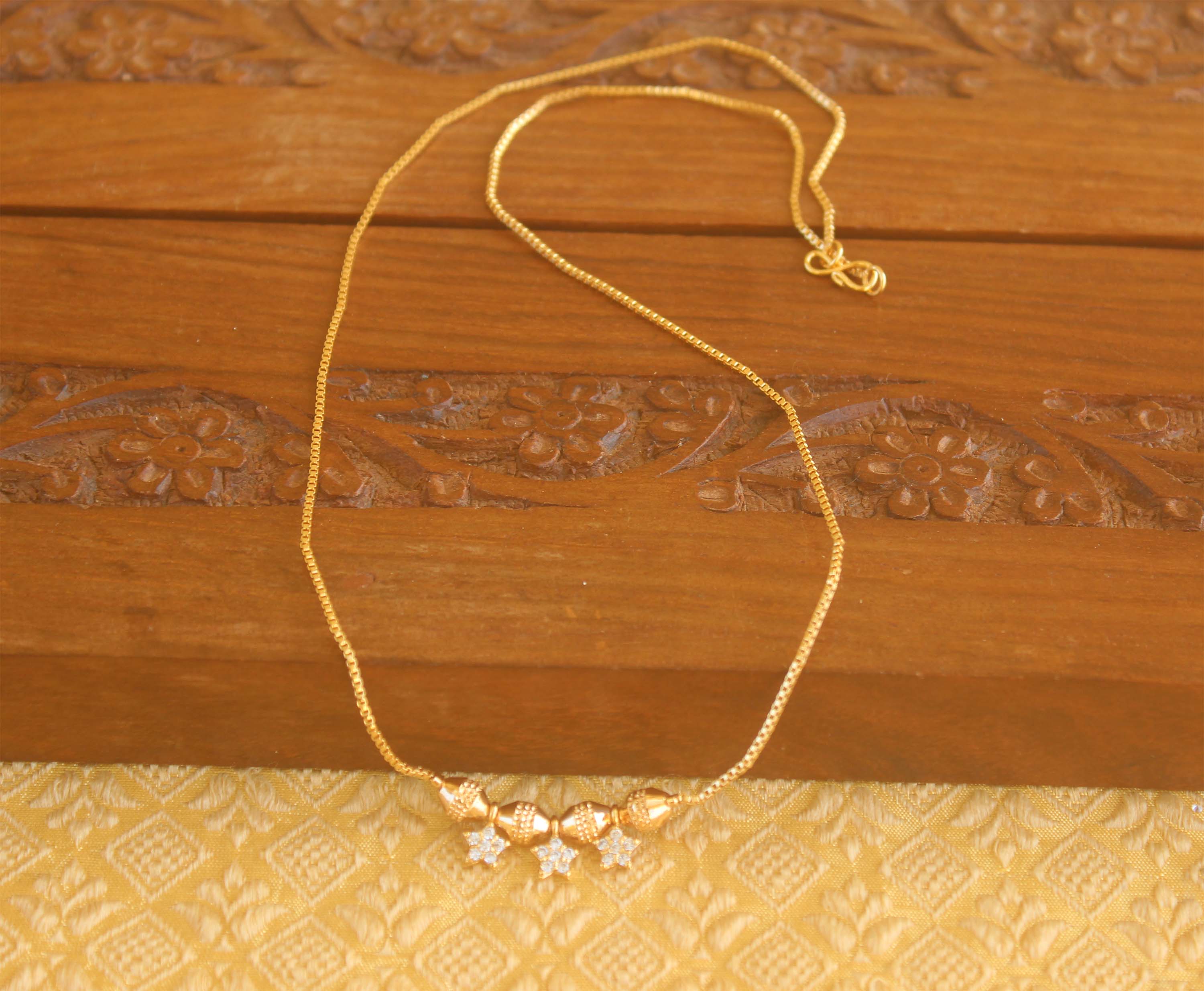 Gold plated stone necklace Tanvi82