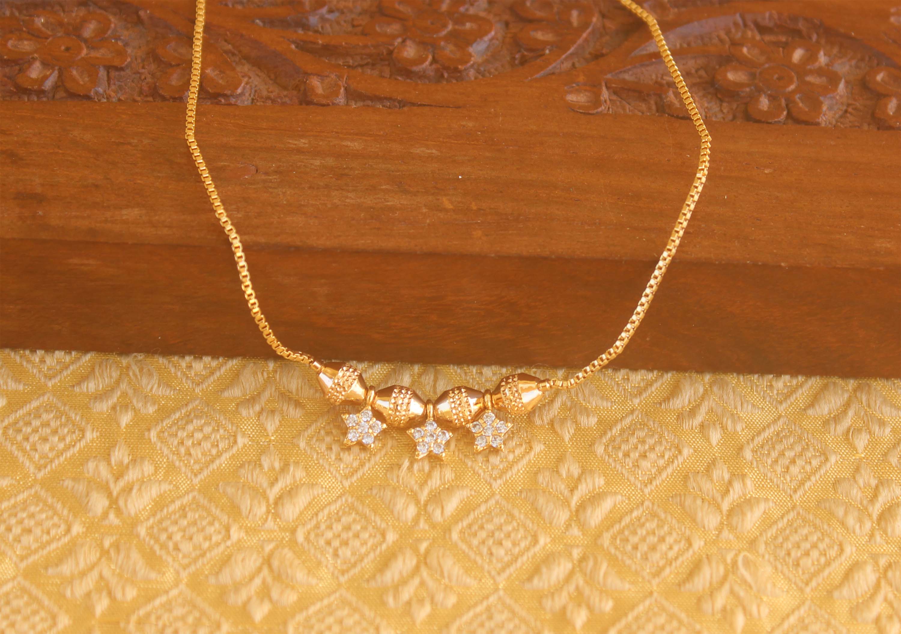Gold plated stone necklace Tanvi82