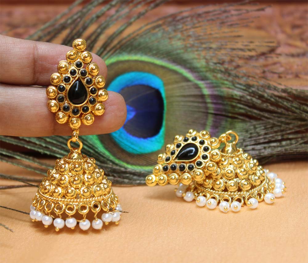 Gold Plated Jhumka Earrings T2533