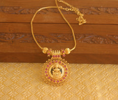Gold plated Palakka Lakshmi necklace Tanvi85