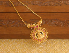 Gold plated Palakka Lakshmi necklace Tanvi85