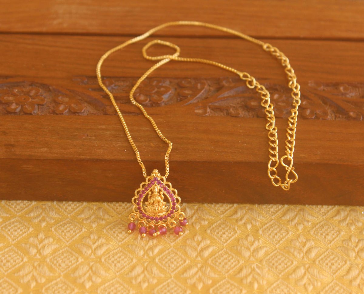 Gold plated  Lakshmi necklace Tanvi87