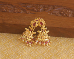 Gold plated Peacock Earrings Tanvi88