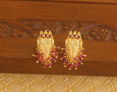 Gold plated Nettipattam Kerala style earrings Tanvi90