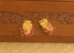 Gold plated Nettipattam Kerala style earrings Tanvi90