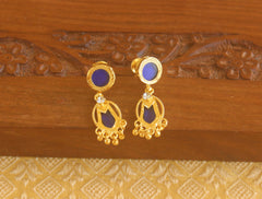 Gold plated Kerala style palakka earrings Tanvi93